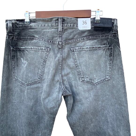 New Agolde Los Angeles Men Denim Rockwell Slim Fit Whiskered Distressed Jeans 36 - Picture 6 of 12